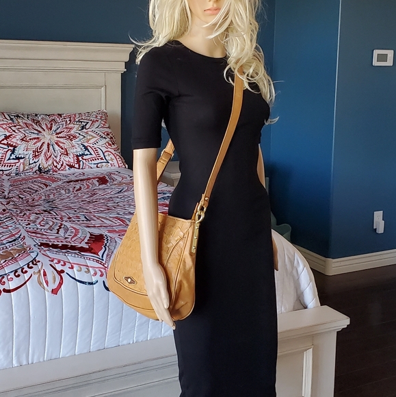 Elliott Lucca Satchel Black Leather Top Handle Shoulder Bag  ELLIOTT LUCCA LEATHER PURSE
